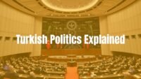 Turkish parliament building, Ankara, political debate in session, modern and dynamic atmosphere, realistic style.