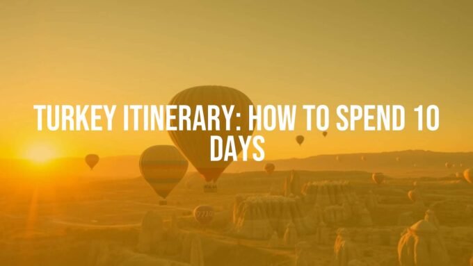 A scenic view of Cappadocia's fairy chimneys at sunrise with hot air balloons floating in the sky, vibrant colors, realistic.