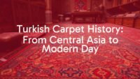 A beautifully woven Turkish carpet with intricate patterns and vibrant colors, displayed in a traditional setting with historical ambiance, realistic.