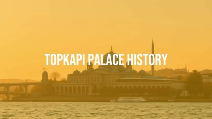 Topkapi Palace in Istanbul, grand Ottoman architecture, overlooking the Bosphorus Strait, golden hour lighting, historical and majestic atmosphere, realistic.