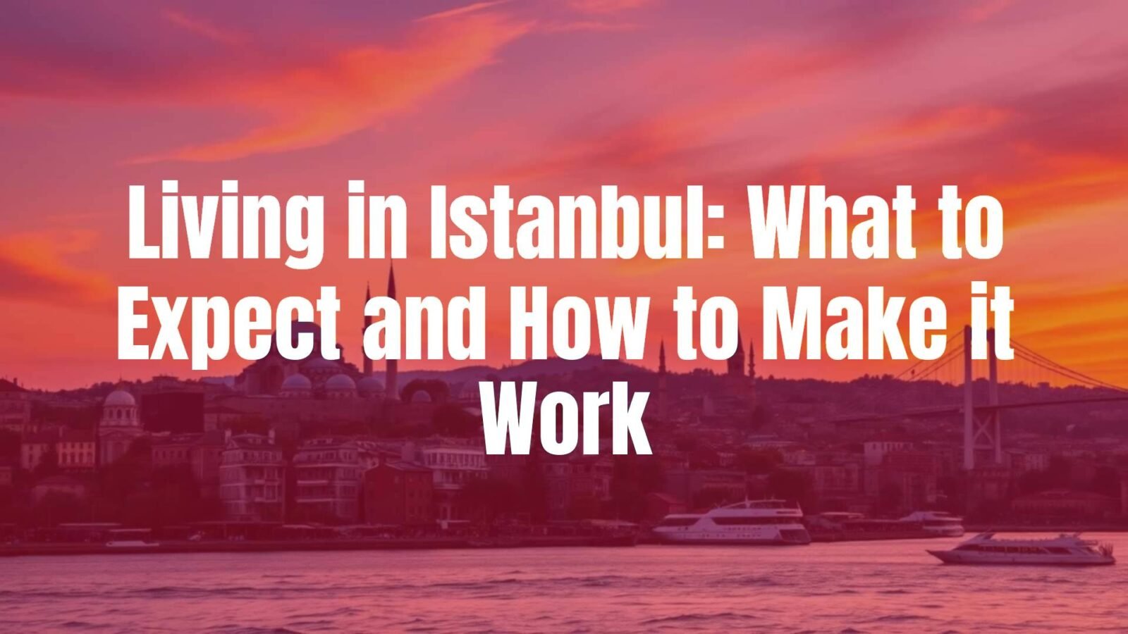 Panoramic view of Istanbul skyline with Hagia Sophia and Blue Mosque, Bosphorus bridge in background, vibrant sunset colors, realistic.