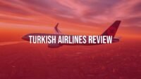 Turkish Airlines airplane flying over Istanbul skyline, golden hour, realistic, professional aviation photography.