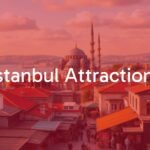 Istanbul skyline with a grand mosque and the Bosphorus, bustling streets, spice market, mix of ancient and modern architecture, vibrant colors, realistic.