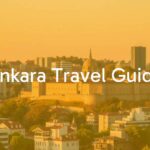 Ankara cityscape with ancient castle and modern buildings, golden hour, vibrant and lively atmosphere, realistic.